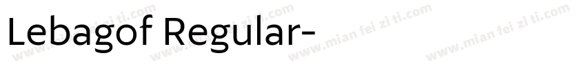 Lebagof Regular字体转换